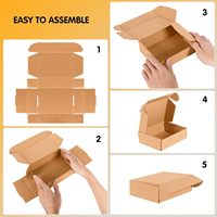 Caja de Cartón Kraft Marrón con Logotipo Personalizado, Caja de Envío Plegable Corrugada Tipo Avión, Caja de Regalo para Embalaje de Comercio Electrónico
