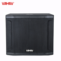 VAMAV Pro Audio VSP18, caisson de basses 18 pouces en bois sablé, 900W RMS, classe D, poignées de transport, entrée auxiliaire, système audio professionnel pour bars