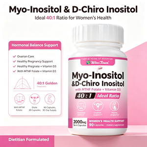WinsTown Myo-Inositol D-Chiro Inositol Capsules 40:1 Rapport Idéal avec MTHF Folate Vitamine D3 Équilibre Hormonal Santé Ovarienne - Product Image 3