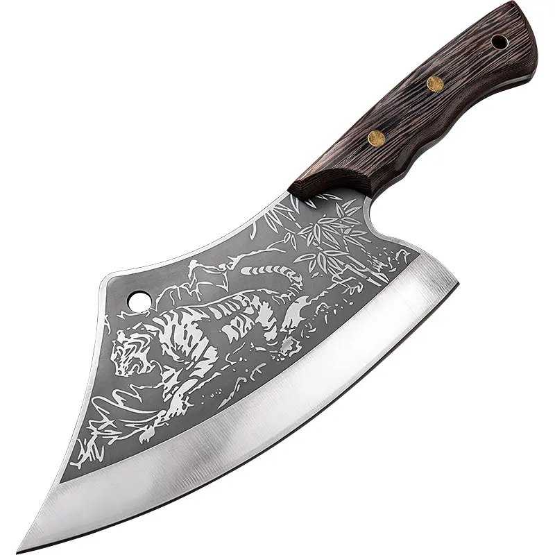 OEM Professional Tiger Muster Knochen Hackmesser Scharfes Küchenmesser Edelstahl Chinesisches Messer