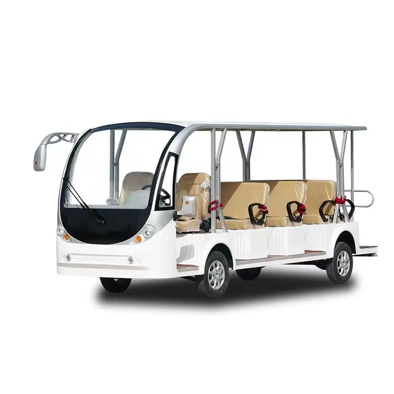72V Systeem 11 Zitplaatsen Elektrische Mini Personenauto Toeristisch Hotel Luchthaven Shuttlebus Met Loodzuurbatterijen