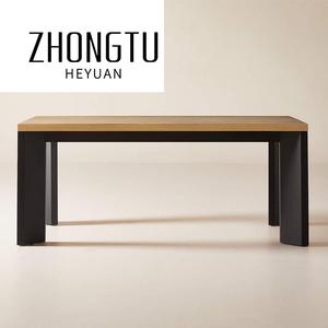 Hiện Đại Chất Lượng Cao Bằng Gỗ Sang Trọng Tùy Chỉnh Bắc Âu Nhà Hàng Hình Chữ Nhật Hoàn Chỉnh Bàn Ăn Với Ghế 6 8 Ghế Đặt - Product Image 4