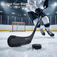 Protecteur de lame de bâton de hockey universel, installation facile, protection de bord en caoutchouc flexible pour tous les bâtons de hockey sur glace senior