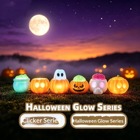 Nouveau porte-clés citrouille fantôme lumineux d'Halloween, imprimé en 3D en PLA, fonction lumineuse à activation par pression, idéal pour soulager le stress, cadeau d'Halloween
