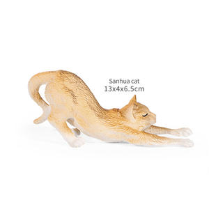 Venta caliente 6 estilos <span class=keywords><strong>granja</strong></span> ganado modelo lindo Ragdoll Siamés <span class=keywords><strong>naranja</strong></span> gato mascota decoración 5 pulgadas Animal juguetes conjunto para niñas - Product Image 2