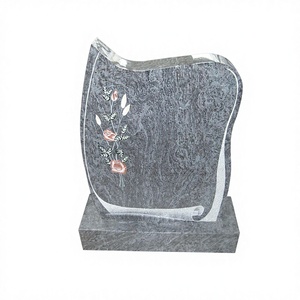 Stèles funéraires floraux personnalisés, artisanaux, traditionnels américains, monuments commémoratifs pour cimetière - Product Image 2