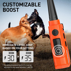 Wasserdichtes wiederauf lad bares Kunststoff-Hunde trainings halsband 2-Hunde-Fernbedienung 4000ft Reichweite Einstellbarer Piepton Vibrations sicher - Product Image 2