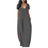Robe longue maxi décontractée d'été pour femme, col en V sexy, bretelles réglables, coupe trapèze, grande taille, style européen, WY6091