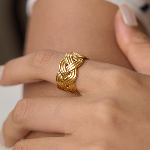 Modern 18K Gold Plated Cocktail <b>Ring</b> for Women Adjustable Fashion Jewelry No Stone Plain Design Daily Wear <b>Statement</b> <b>Ring</b> - Product Image 3