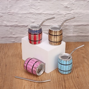 3oz Mini gobelet à vin portable pour l'extérieur Tasse en métal Paille en acier inoxydable Chaud Froid Excellent Thermique pour les fêtes - Product Image 3