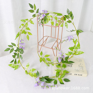 Vignes artificielles de glycine Yaga 30cm-100cm, fleurs en plastique pour la décoration de salle de mariage - Product Image 3