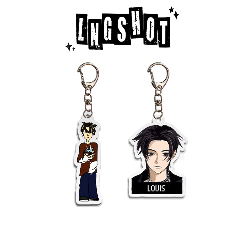2Pcs/Set Kpop Lngshot Shot Callers Album Personality Keychains