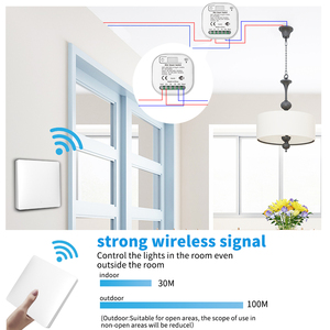 Interrupteur intelligent WiFi SIXWGH Alexa RF433 1/2 voies à énergie cinétique compatible <span class=keywords><strong>Bluetooth</strong></span>, max. 16A pour la maison - Product Image 5