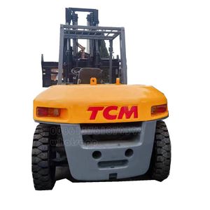 Used 10 Ton TCM FD100 Diesel Forklift with Isuzu Engine 4WD Offroad 3m Lifting Height Pallet Truck for <b>Transporting</b> - Product Image 2