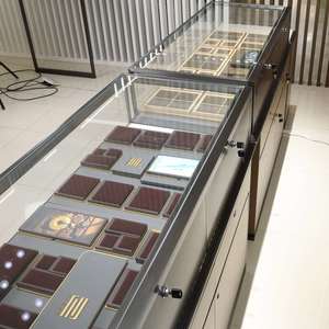 Bijouterie Mobilier Vitrine Acier inoxydable Marbre Verre Bijoux de luxe Vitrine Vitrine Cabinet - Product Image 5