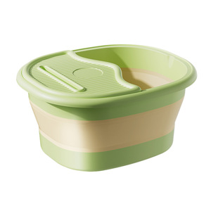 Baignoire pliable pour les pieds avec fonction de massage, isolation thermique pour les mollets, utilisation domestique, plastique, grande taille, forme droite - Product Image 1