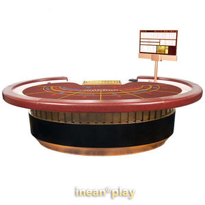 Mesa de Póker Baccarat Personalizada de Lujo para Casino con Luces LED, Porta Logotipos Hold'Em, Juego de Holdem, Mahjong Deluxe, <span class=keywords><strong>Bo</strong></span> <span class=keywords><strong>Sic</strong></span>, Blackjack, Texas - Product Image 1
