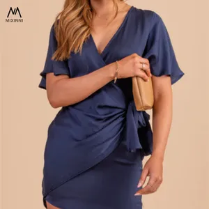 Mxn L802 Phụ Nữ Kỳ Nghỉ Thời Trang Giản Dị Dresses, Sexy Cô Gái Chặt Chẽ Mini Dress Mùa Hè Sang Trọng Thời Trang Womens Ăn Mặc