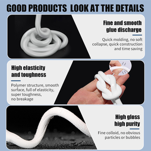 Универсальный силиконовый герметик на основе уксусной кислоты для строительства и деревообработки, клей-герметик RTV, 100% силикон, для внутренних и наружных работ, в упаковке - Product Image 4