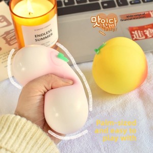 Juguete Antiestrés Creativo con Forma de Durazno, Bola de Ventilación con Forma de Durazno, Juguete de Descompresión de Rebote Lento, Gadget para Aliviar el Estrés - Product Image 4