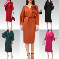 Robe midi pour femme de créateur de mode, motif uni, chemise, taille unique, vêtements adaptés au printemps et à l'été, robes décontractées modestes, vestidos