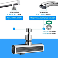 360 adaptateur d'extension de robinet cascade pivotant pulvérisateur 4 Modes multifonctionnel cascade pressurisé barboteur accessoires de cuisine