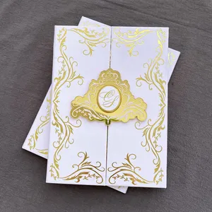 Invitations de mariage en verre Cartes d'invitation d'anniversaire de carte de mariage 3D