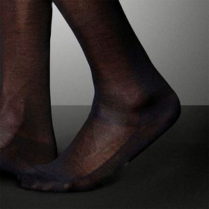 Calcetines <span class=keywords><strong>de</strong></span> Hombre Ultrafinos con Logotipo Personalizado, Calcetines <span class=keywords><strong>de</strong></span> Media Pantorrilla, Translúcidos, Tejidos para Negocios - Product Image 6