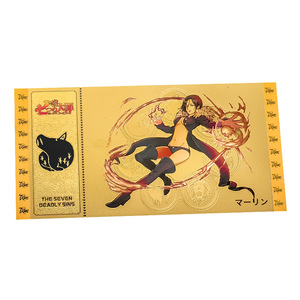 Banconota Commemorativa Classica Anime Sette Crimi, Banconota d'Oro, Moneta in Plastica, Banconota in Lamina d'Oro, Collezione Regalo per Live Streaming - Product Image 4