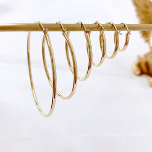 ต่างหูห่วงทอง 18k Au750 เครื่องประดับชั้นดี อุปกรณ์ DIY ห่วงกลมแบบเกี่ยว ฮิปฮอป สำหรับผู้ชาย ผู้หญิง แหวนจมูก ขายส่ง - Product Image 3