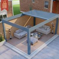Auvent Rétractable en Aluminium pour Terrasse Extérieure, Jardin, avec Stores Latéraux, Pergola Rétractable
