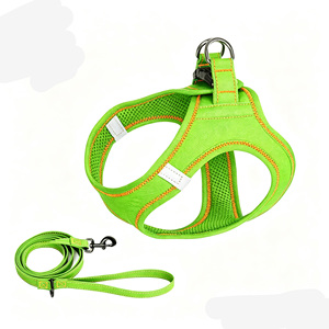 Breathable Mesh <b>Pet</b> <b>Harness</b> With Matching Leash Set Adjustable Anti‑Pull Dog Vest For Daily Outdoor Walking - Product Image 4