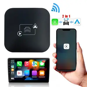 Caixa 2 em 1 com fio para sem fio AI Carplay Wifi 5.0/Android Dongle automático Aibox Car Play Type C Adaptador Carplay universal para BMW