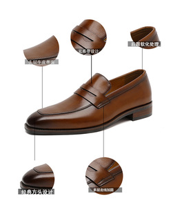Chaussures décontractées pour hommes de style rétro avec empeigne en cuir et fermeture à bouton-pression - Chaussures pour hommes - Product Image 6