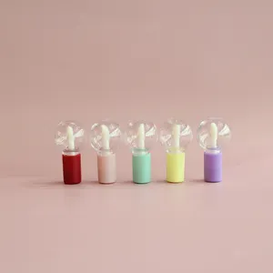 Lipstick Containers And Packaging Purple Lip Gloss Container Tubes Cute Cosmetic Tube Light Ball Packaging Clear Lip Gloss Tubes LG-403C