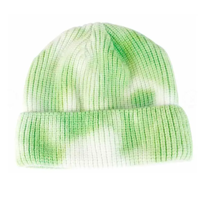 New Fashion Female Soft Tye Dye Hats Beanies Women Winter 100% Acrylic Knit Tie Dye Beanie Hat