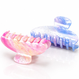 Global Shipping Custom Logo Acrylic Hair <b>Clip</b> Strong <b>Spring</b> <b>Clip</b> Beautiful Texture Various Colors Durable Portable for Gift - Product Image 1