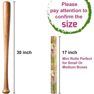 Maypluss Kraft Floral Wrapping <b>Paper</b> <b>Roll</b> 17Inch x 33Feet Forest Garden Flower Gift <b>Wrap</b> Purple Pink Green Boho Style - Product Image 3