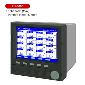 16 Channel temperature pressure voltage current universal signal input industrial data logger color paperless recorder