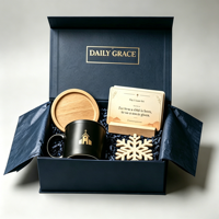 Coffret cadeau de Noël personnalisé avec logo d'église, ensemble de tasses en céramique en gros, carte avec verset biblique, souvenir de Noël pour la distribution en église