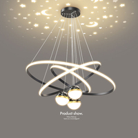 Nordic Creative Star Projection Suspension Salon Chambre Led Lustre Lumière