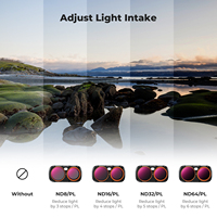 Kit de filtres K&F CONCEPT 4 pièces ultra-minces à revêtement magnétique HD ND8/PL ND16/PL ND32/PL ND64/PL pour Insta360 Luna Ultra
