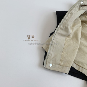 D1430 Gilet à capuche pour garçons, <span class=keywords><strong>manteau</strong></span> décontracté d'automne, 100% coton, vêtements pour enfants - Product Image 5