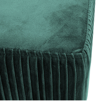 Vente en gros de meubles de salon modernes pouf carré repose-pieds pouf en tissu de velours vert à rayures