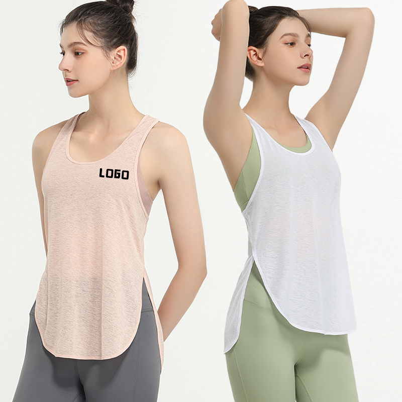 Women's Lightweight Yoga Long Sport Vest Fitness Gym Tank Tops Sleeveless Beauty Back Design Plus Size Exercise Wear