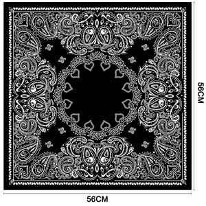 Groothandel Custom Design Bandana <span class=keywords><strong>22X22</strong></span> Inch Multifunctionele Paisley Europese-Amerikaanse Vierkante Sjaal Voor Outdoor Hiphop Fietsen - Product Image 4