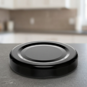 Tapa de Aluminio Negra Moderna de 48 mm con Rosca para Envases de Vidrio, Cierre Hermético, Personalizable con Marca Privada - Product Image 2