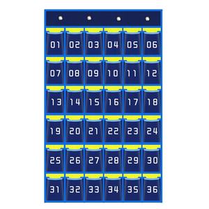 Organizador de Aula con 36 Bolsillos Numerados, Portacelulares, Bolsa de Almacenamiento para Colgar en la Pared o Puerta - Product Image 1