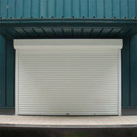 Porte à enroulement automatique en aluminium avec télécommande, moteur, capteur photoélectrique de sécurité anti-collision, résistant au vent, sur mesure