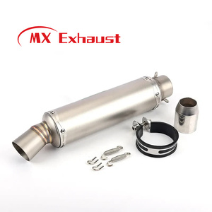 Silencieux d'échappement universel pour <span class=keywords><strong>Moto</strong></span>, <span class=keywords><strong>Tube</strong></span> en acier inoxydable de 76mm - Product Image 2